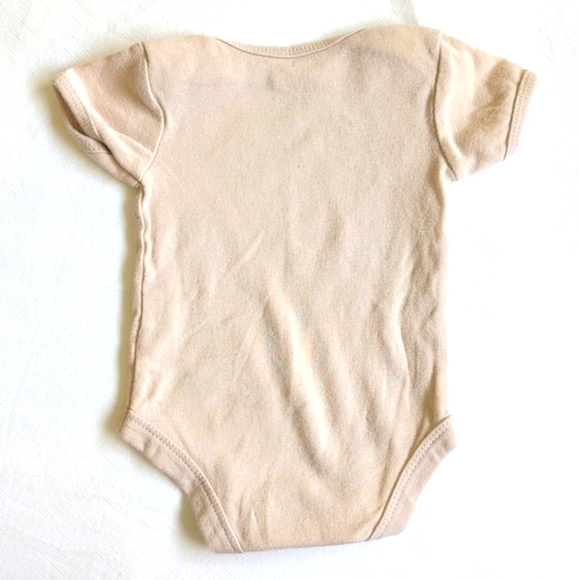 rene rofe wild one beige cotton short sleeve bodysuit 0-3 months baby unisex - Picture 6 of 6